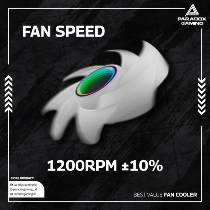 Fan Casing Paradox Gaming HyperSonic F400 Infinity Cycle Loop 12cm Led RGB 120mm (Fixed)