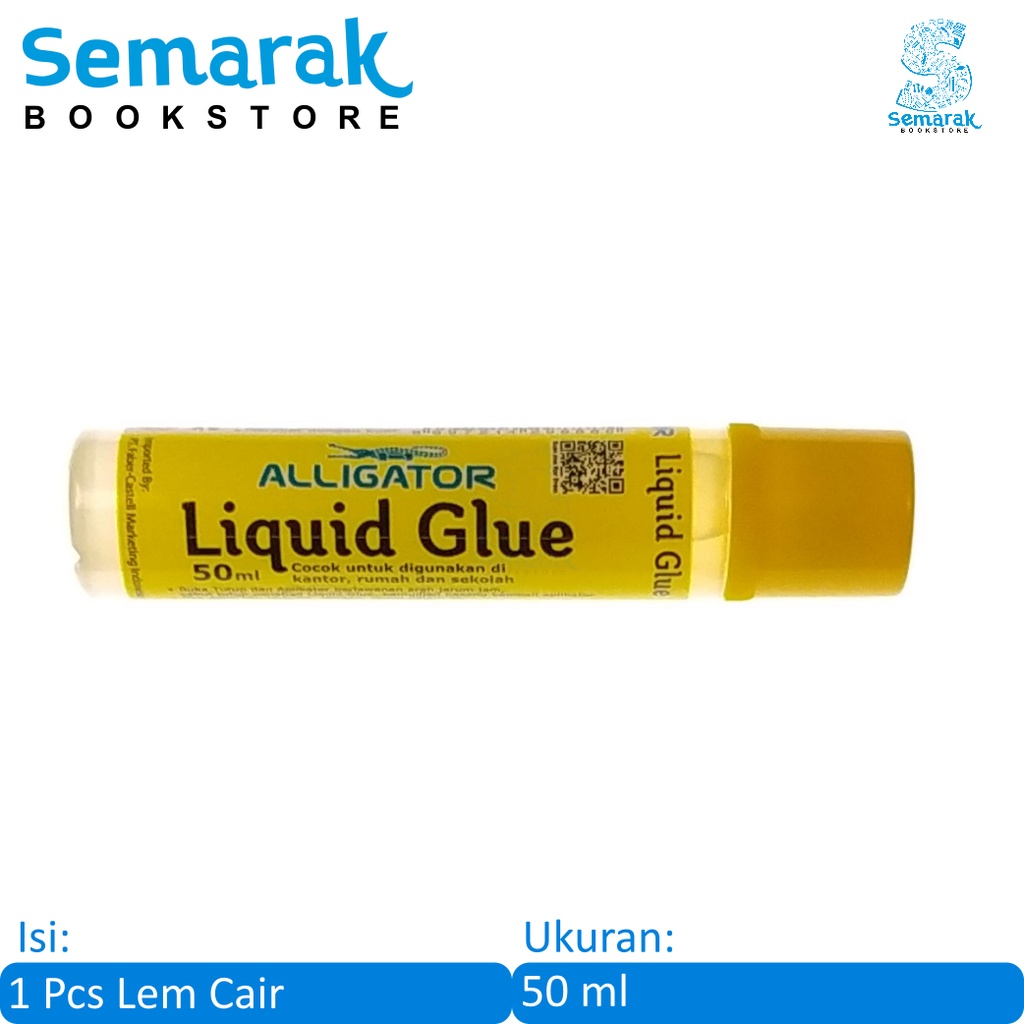 

Alligator Liquid Glue Lem Cair Kertas 50 ml