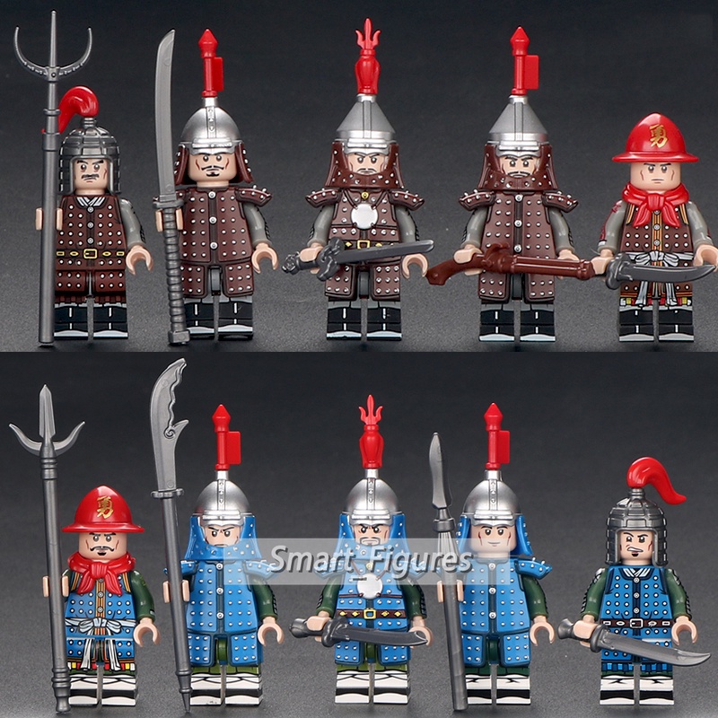 Minifigures Tentara Cina Kuno Dinasti Sejarah Qin Terracotta Army Chu-Han Kontroversi Mainan Hadiah Angka Mini