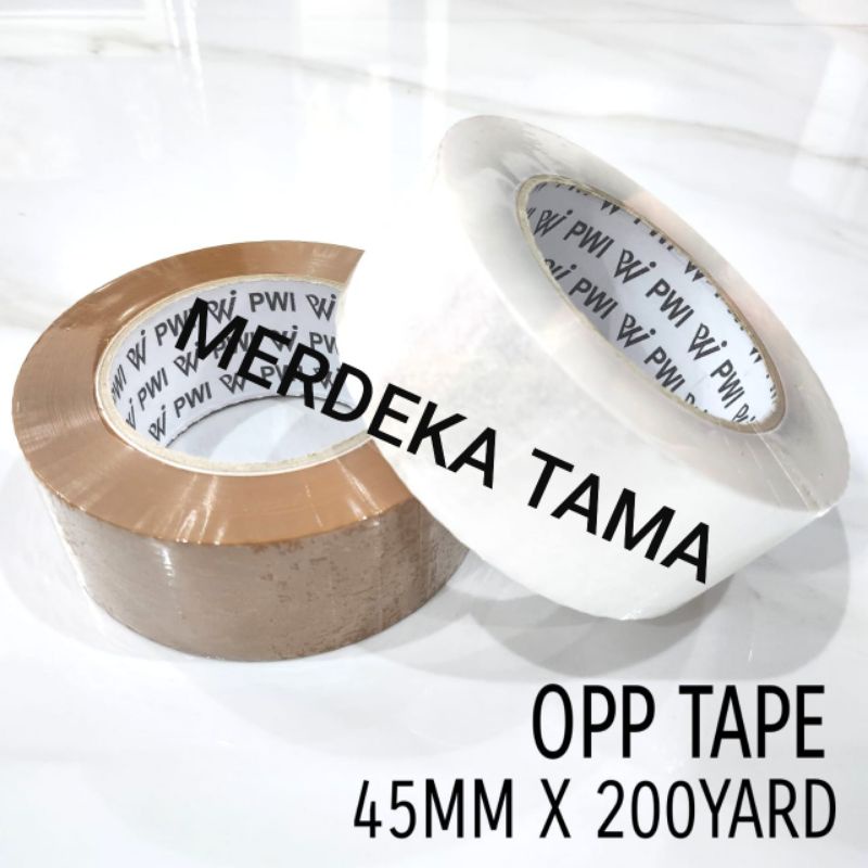 

Lakban Plakban Coklat / Bening 45mm x 200yard PWI