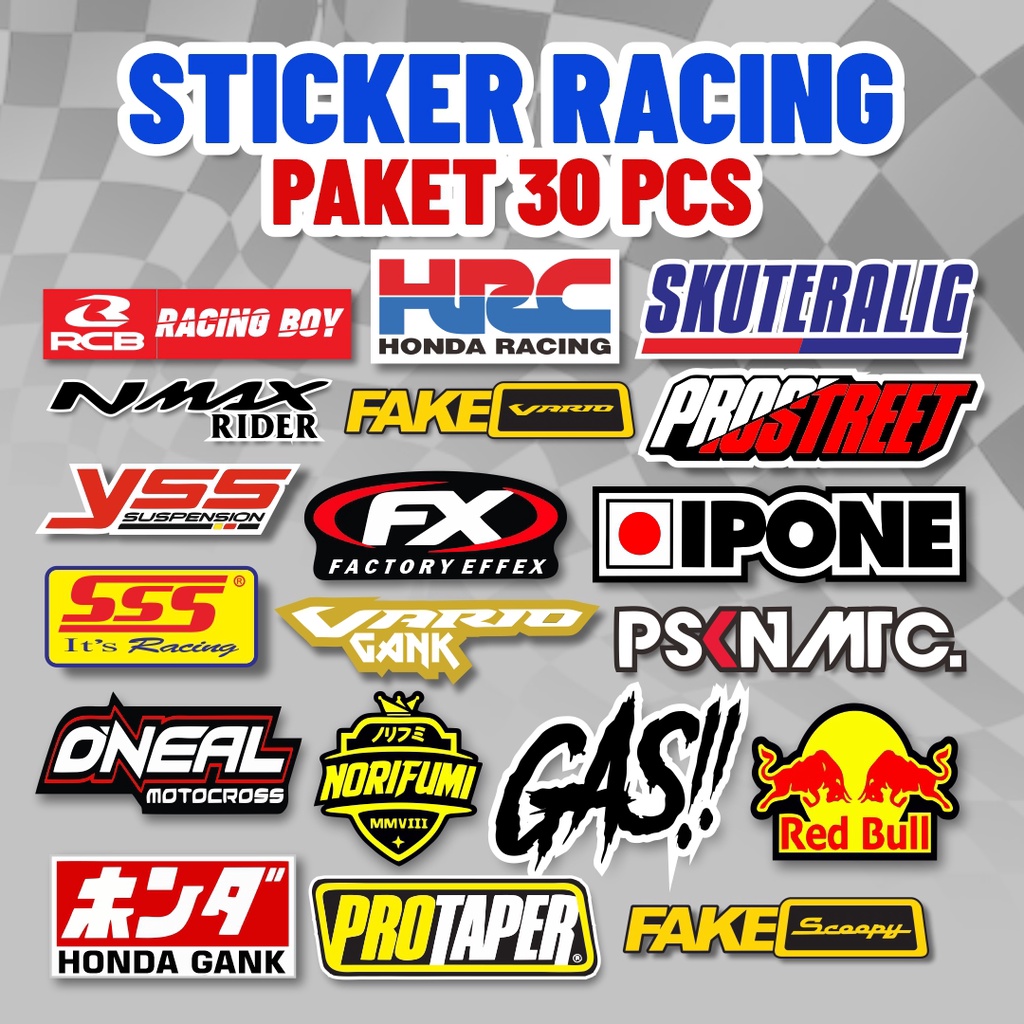 Sticker Racing Motor Sticker pack sponsor motor racing Herex Cutting