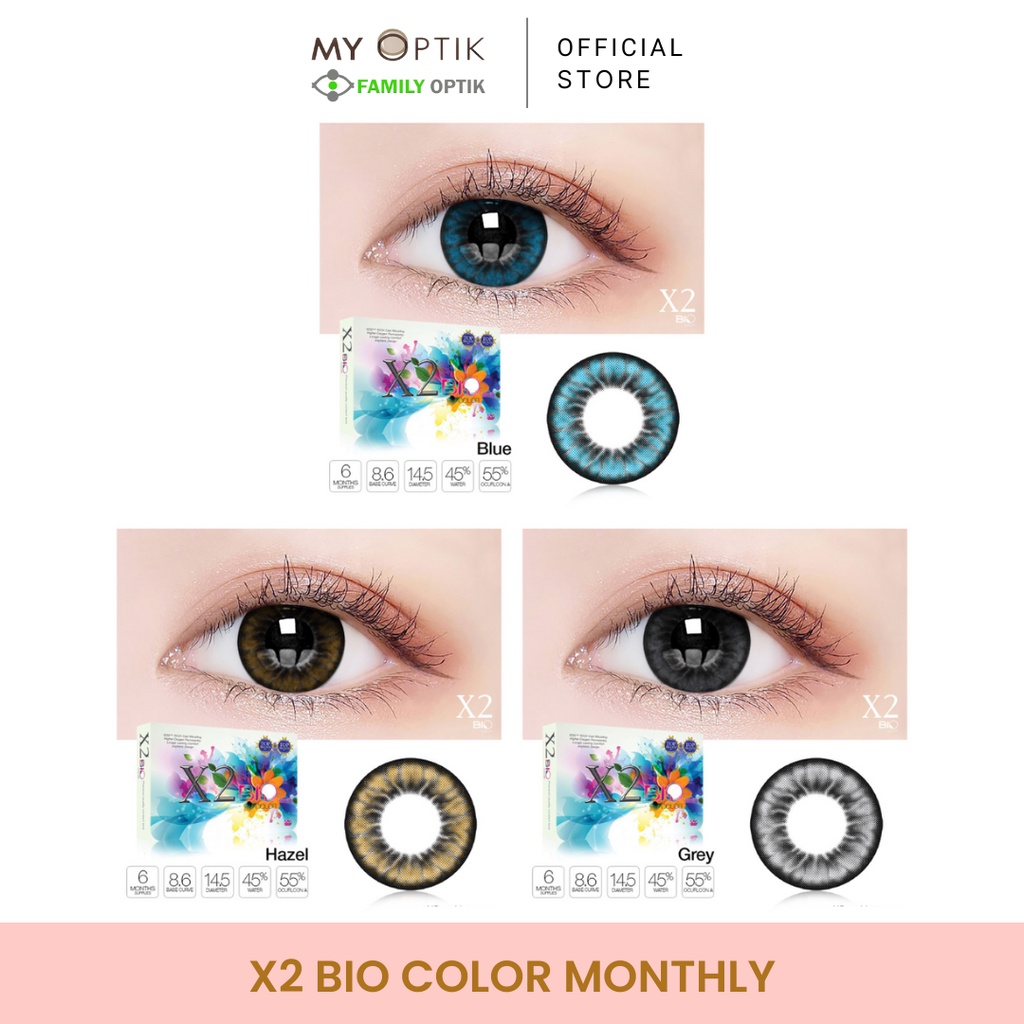 X2 Bio Color Softlens Warna Monthly