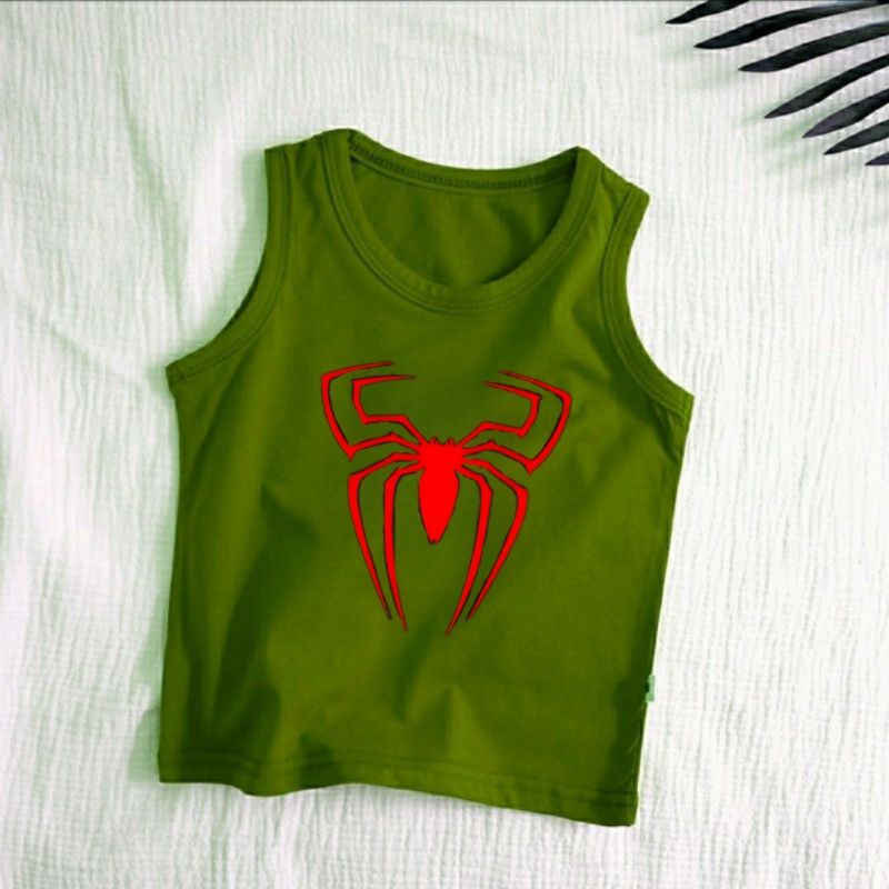 Singlet Anak Gambar Spider Gold Red Kaos Singlet Anak Usia 2 sampai 10 Tahun Untuk Anak Cowok Cewek Tanktop Anak Baju Anak