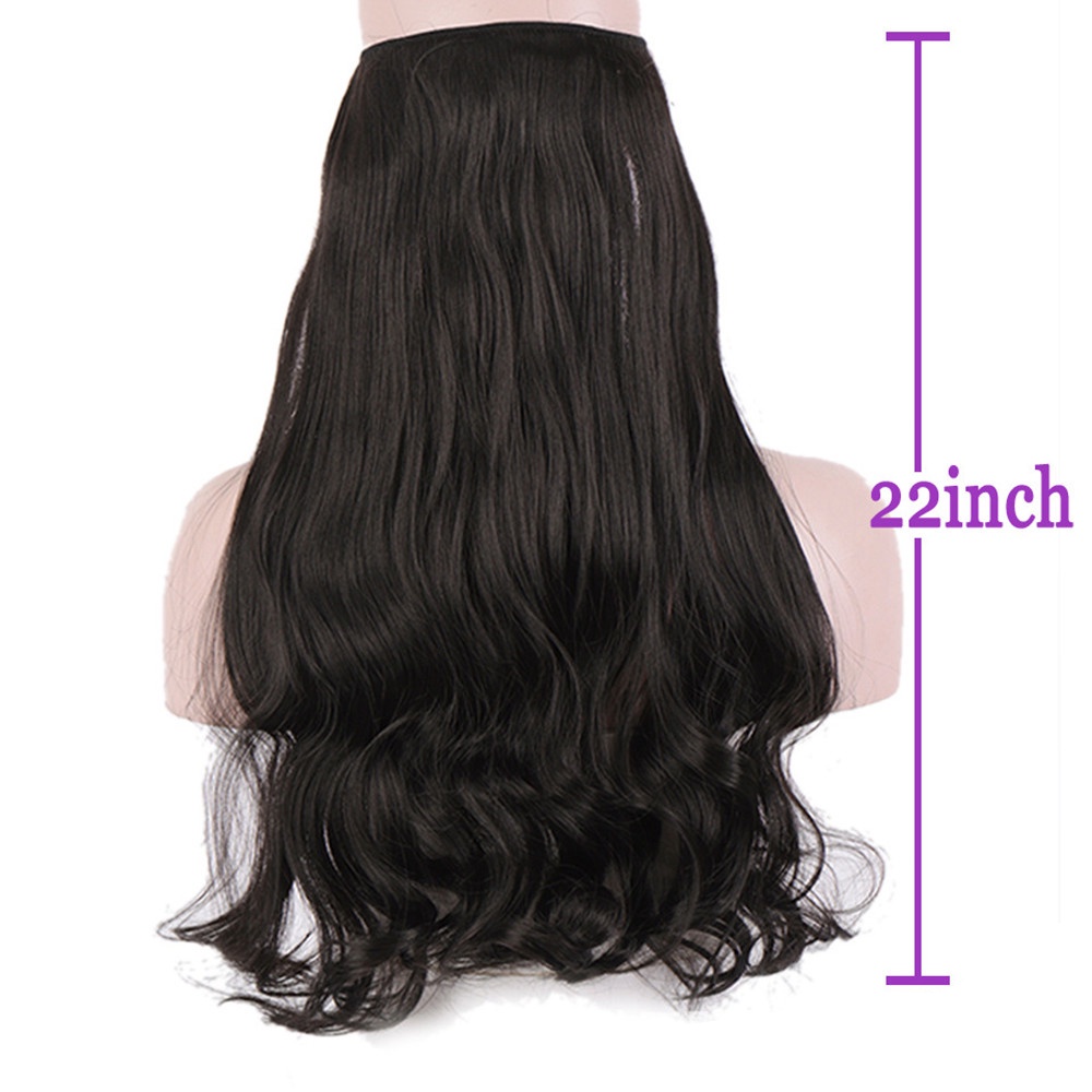 Gaya Eropa Amerika Y2k Wanita Gelombang Besar Berbulu wig Tak Terlihat Rambut Ekstensi Klip wig 55 cm