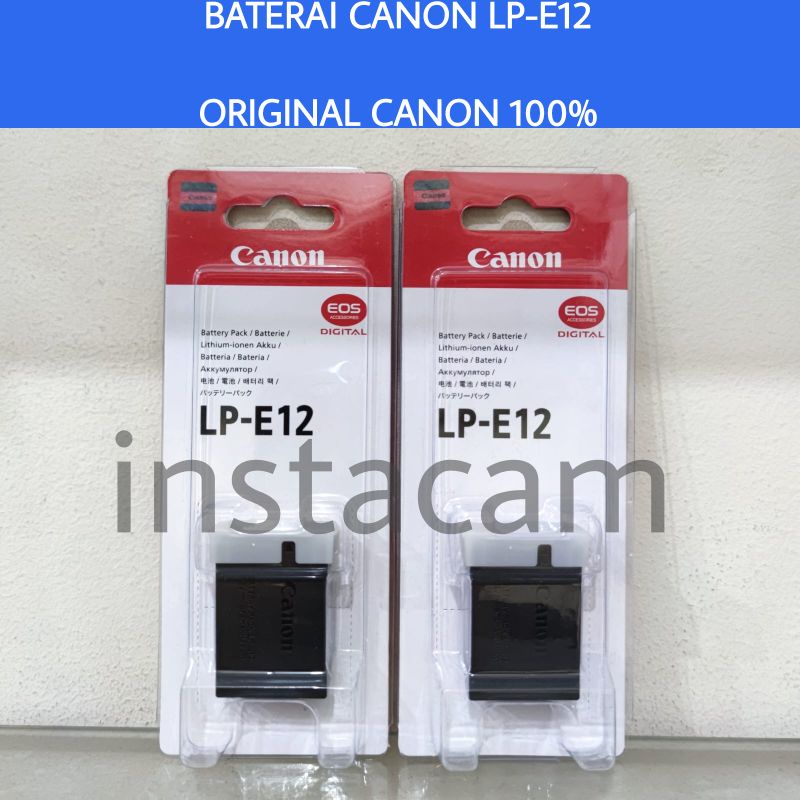 BATERAI CANON LP-E12 ORIGINAL / BATERAI CANON LP-E12 LPE12 / BATTERY CANON LP-E12 LPE12 / BATRAI CAN