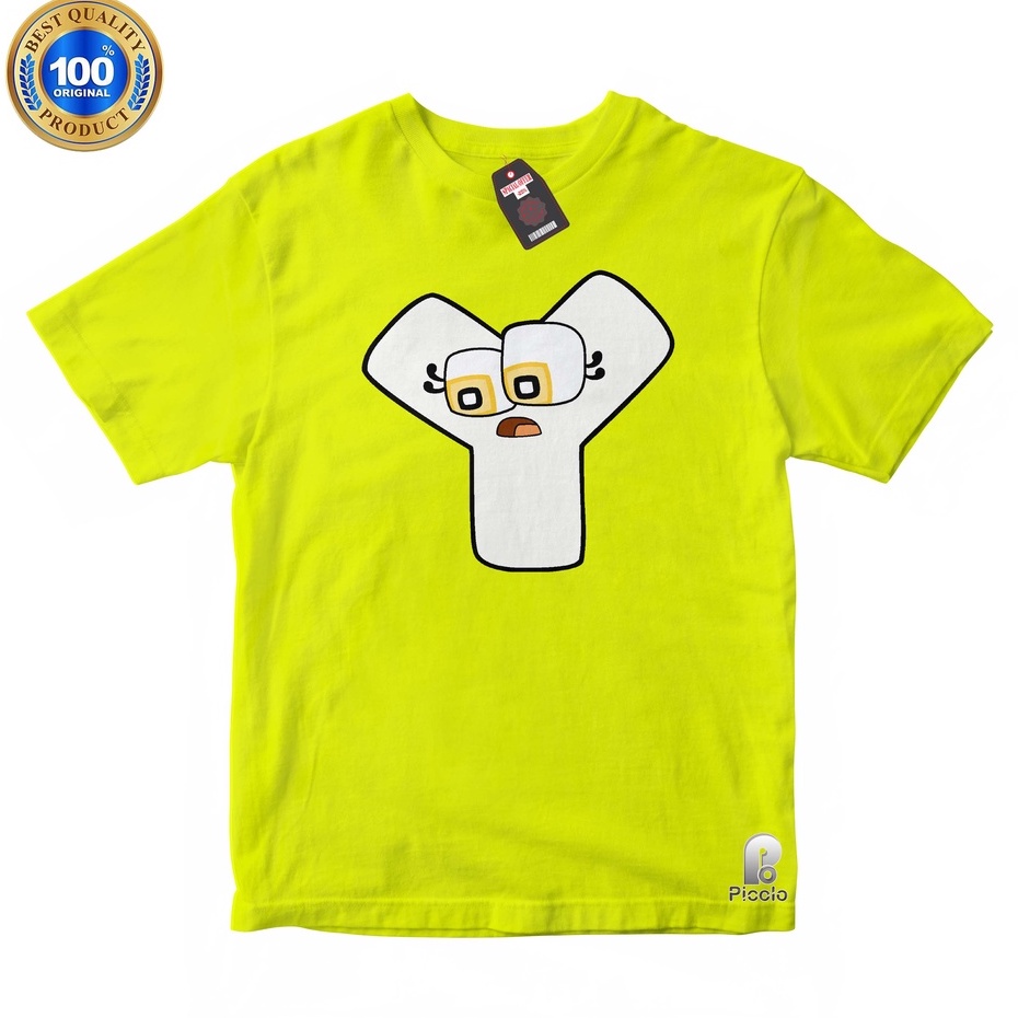 BAJU ANAK KAOS ATASAN ANAK KARAKTER Y ALPHABET LORE UNISEX BahAn COTTUN (FREE NAMA)