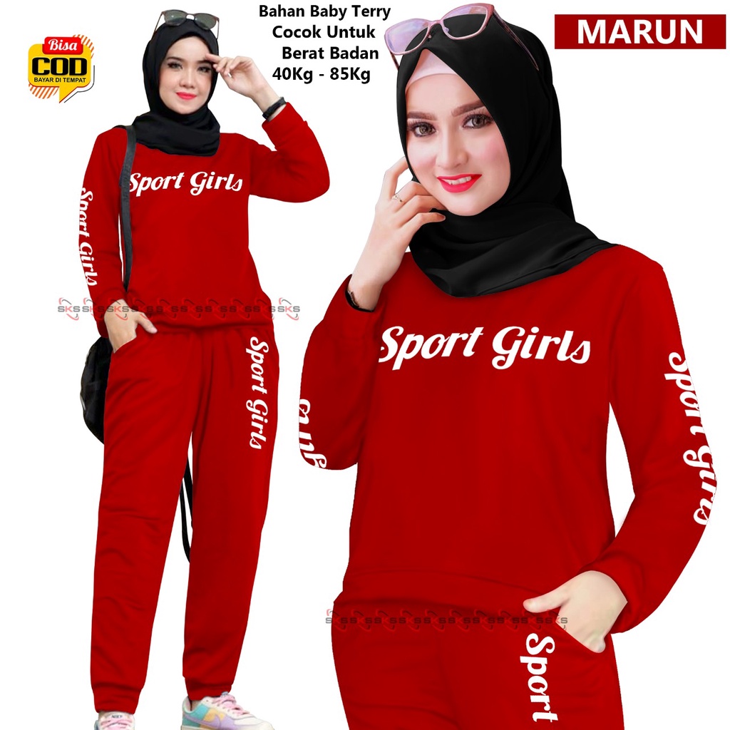 BISA COD &amp; Gratis Ongkir Setelan Olahraga Wanita TM 000114 Setelan Training Senam Setelan Training Trening Wanita Joging Training Suit Sportswear Suit paling laris Kostum Senam Joging Baju Olahraga Sepeda Voli Paling Trend Terkini Sedang Viral Top