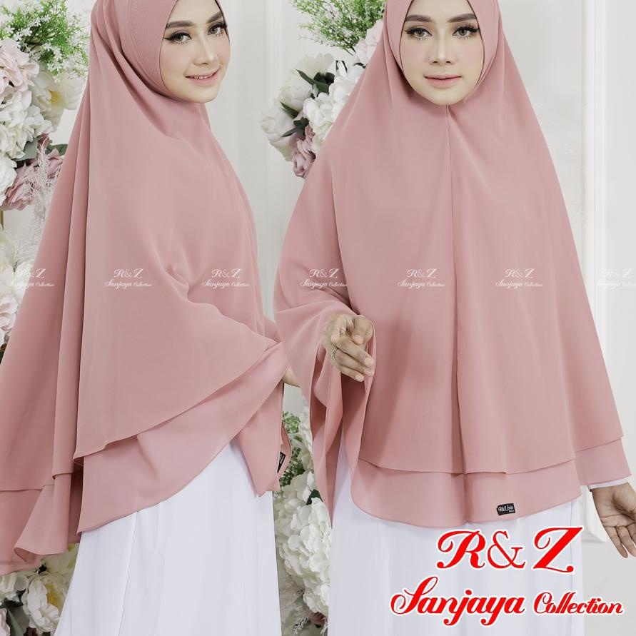 HOT SALE KHIMAR CERUTY 2 LAYAR NAFISAH POLOS HIJAB JILBAB SYARI JUMBO 2 LAYAR ORIGINAL R&Z SANJAYA C