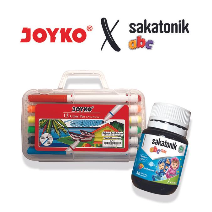 

Joyko Color Pen Spidol Warna CLP-04 & Sakatonik ABC Antariksa