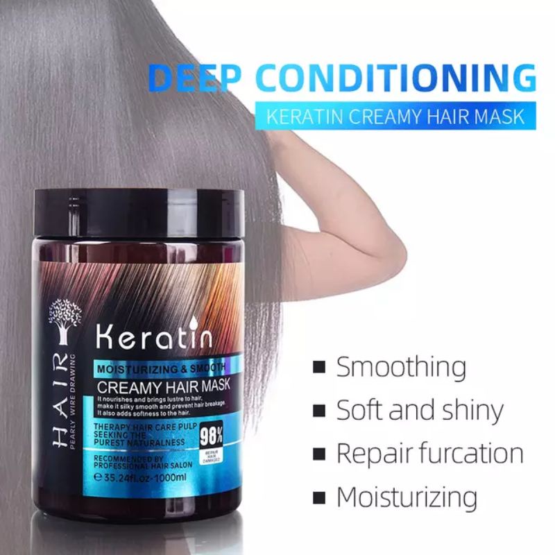 PROFESIONAL SALON MASKER RAMBUT KERATIN shampo &amp; Conditioner mask spa Kondisioner serum vitamin