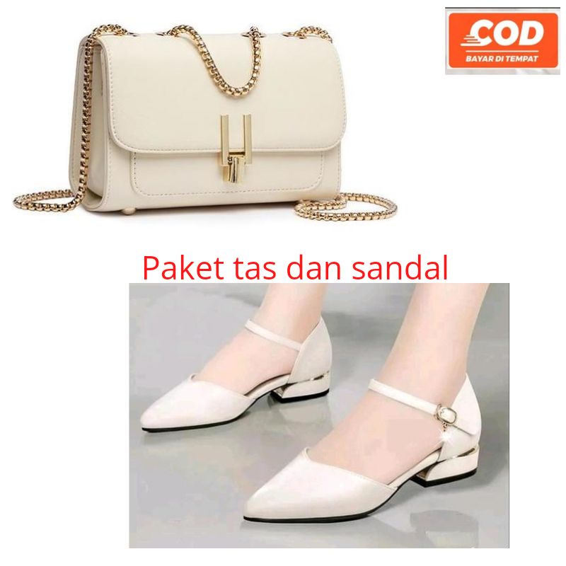 paket 1 stel tas dan sepatu kekinian terbaru