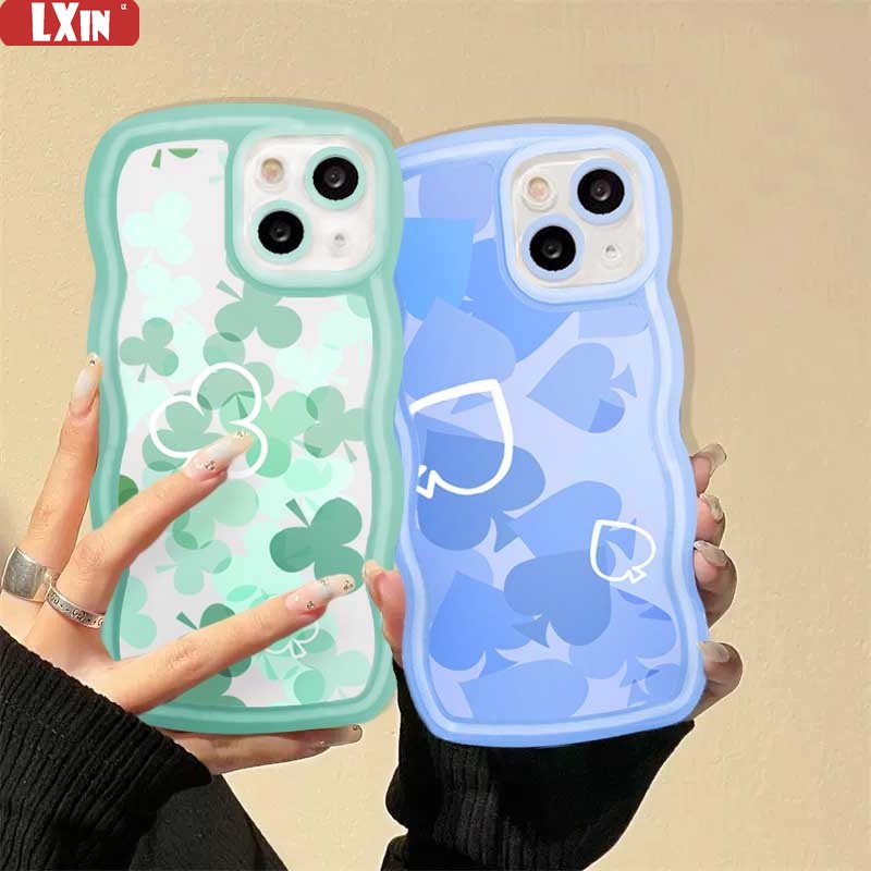 New Case Realme 10 C33 C30 C31 C35 C21Y C25Y Realme C11 C25 C17 C15 C12 C3 C2 Realme 8i 7i 5 5i 6i 7 Pro Peach Jantung Gelombang Tepi TPU Phone Case Cover