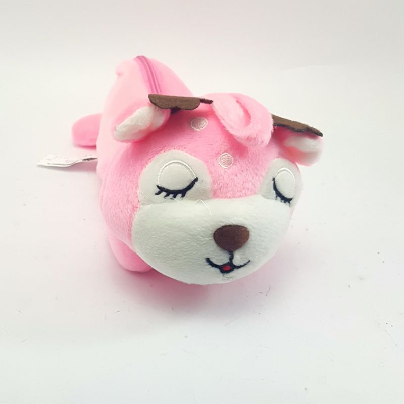 

Tempat Pensil Sleting Boneka Bulu Rusa Pink
