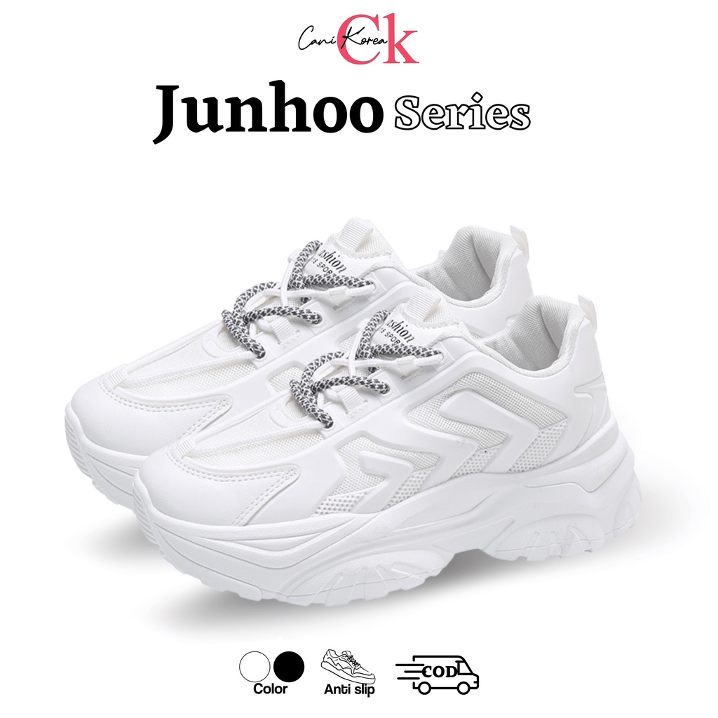 CaniKorea &quot;FREE BOX&quot; JunHoo Sepatu Sneakers Wanita Fashion Korea 9184