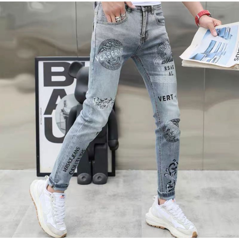 celana jeans branded VER89 / celana jeans panjang pria / celana fashion import