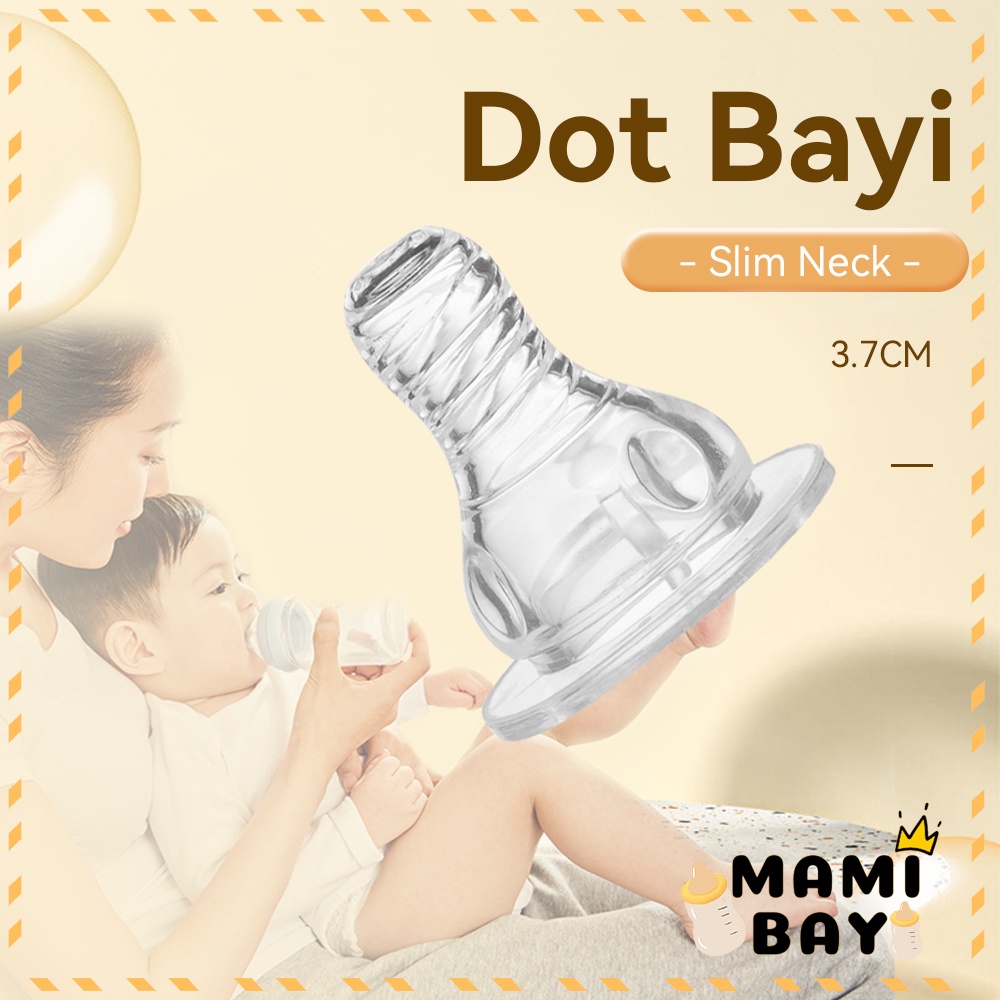 Mamibayi Dot bayi slim neck 3.7cm/Dot peristaltic nipple BPA Free