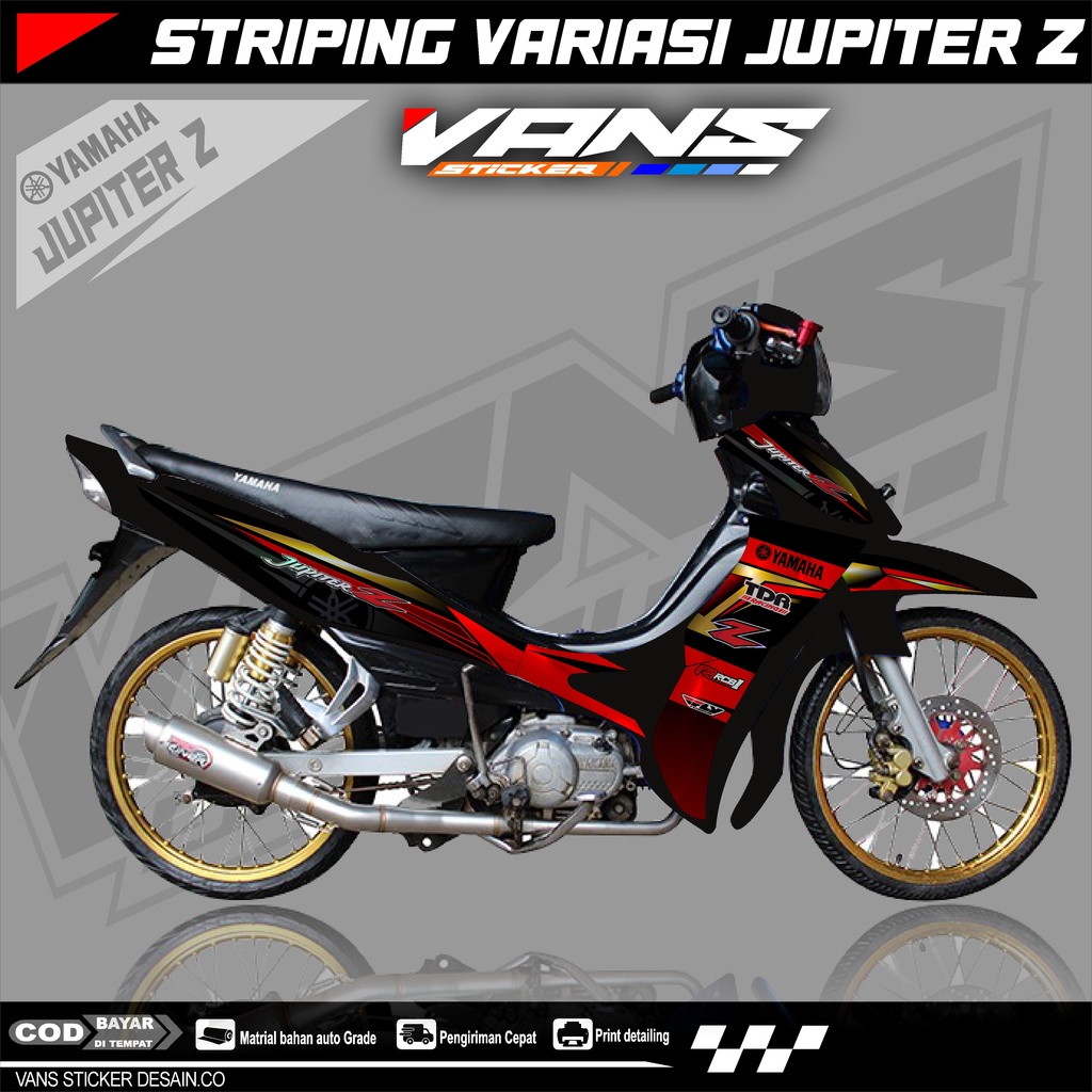 Striping Jupiter Z burhan - lis sticker variasi motor jupiter z,burhan desain racing