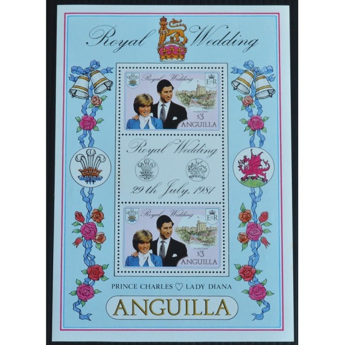 

✨NEW✨ - PERANGKO ANGIULLA - ROYAL WEDDING 1981 - SHEET - MINT