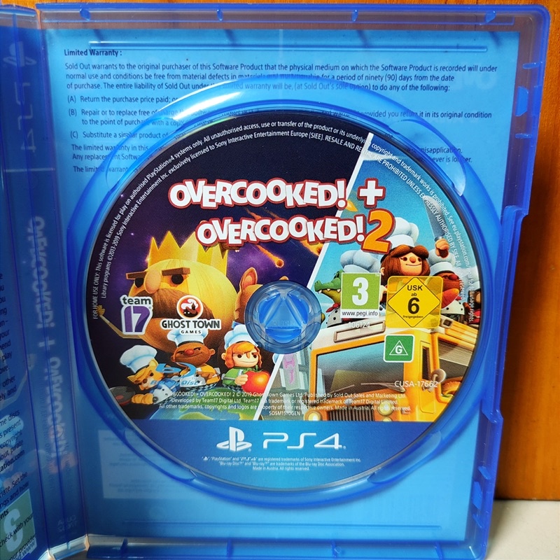 BD PS4 Overcooked Kaset Overcooked 1 + 2 Playstation PS 4 5 CD BD Game Games Over Cooked 1 dan 2 satu dua ps4 ps5 original ori asli second ps4 ps5 disc blue ray overcooked! overcooked2 overcooked!2 mainan anak gim masak petualangan berdua 2 player