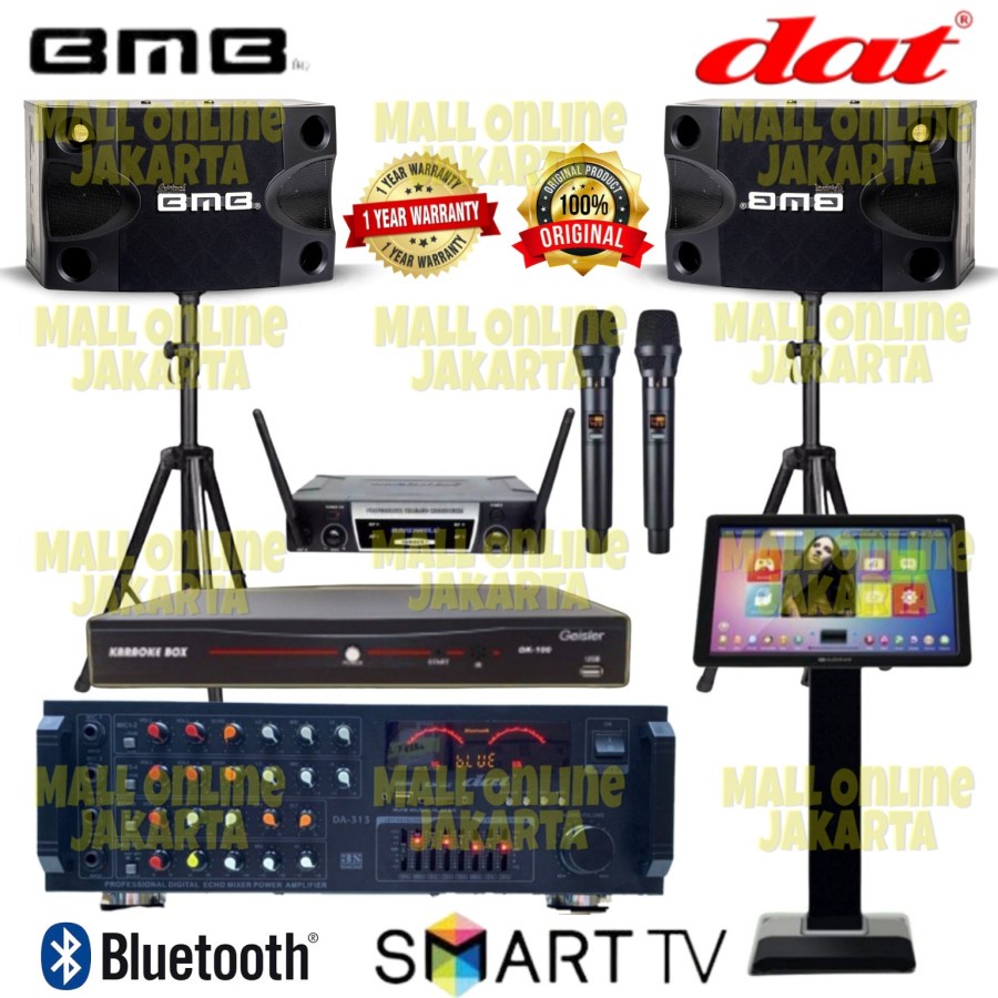 Paket sound system bmb 8 inch dvd karaoke layar touchscreen