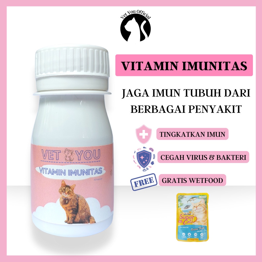 Vitamin Imunitas Kucing - Vitamin Pencegah Flu Kucing Penguat Imun Kucing