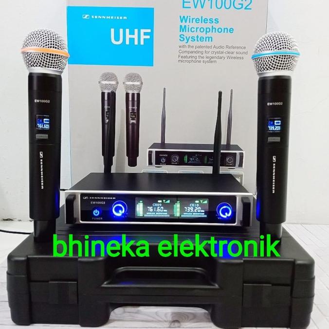 mic wireless sennheiser EW100G2 / ew 100 g2 / ew 100g2 2 mic handheld