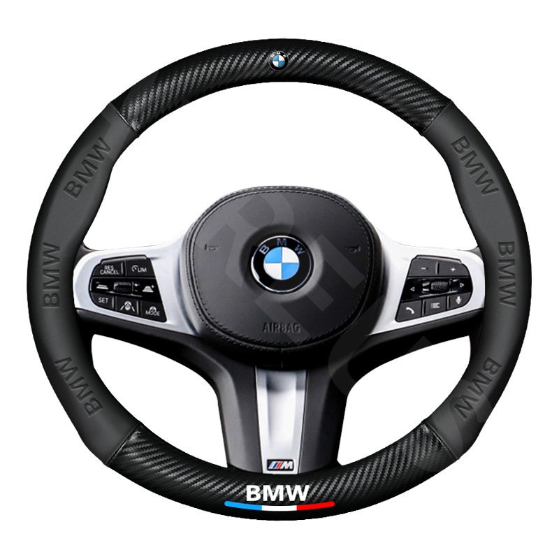 Bmw Sarung Setir Mobil Untuk E36 E46 E30 E90 F10 F30 E39 E60 X1 E84 F48 F25 X3 E83 X5 F15 Auto Steering Wheel Cover Pelindung Kemudi Interior Mobil Logo Printing 3D