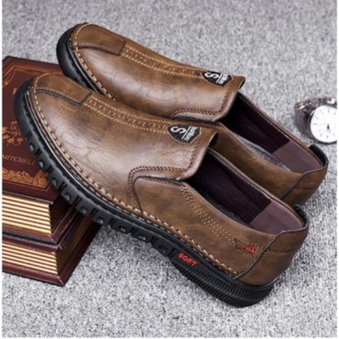 Sepatu Pria Import Casual AUKLEY PREMIUM Ori Kulit Kerja Kantor Santai Pesta Fashion Pria sneaker ta