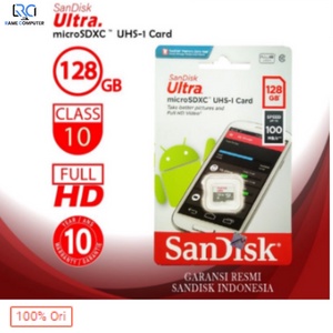 A1 SanDisk Ultra MicroSD Card 128gb 120mb/s class10 sdhc memori hp