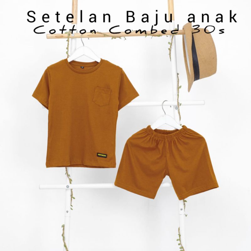 HEPPIKIDSINDO - Setelan Anak Kaos Celana Pendek Anak Laki laki & Perempuan 2-8 tahun