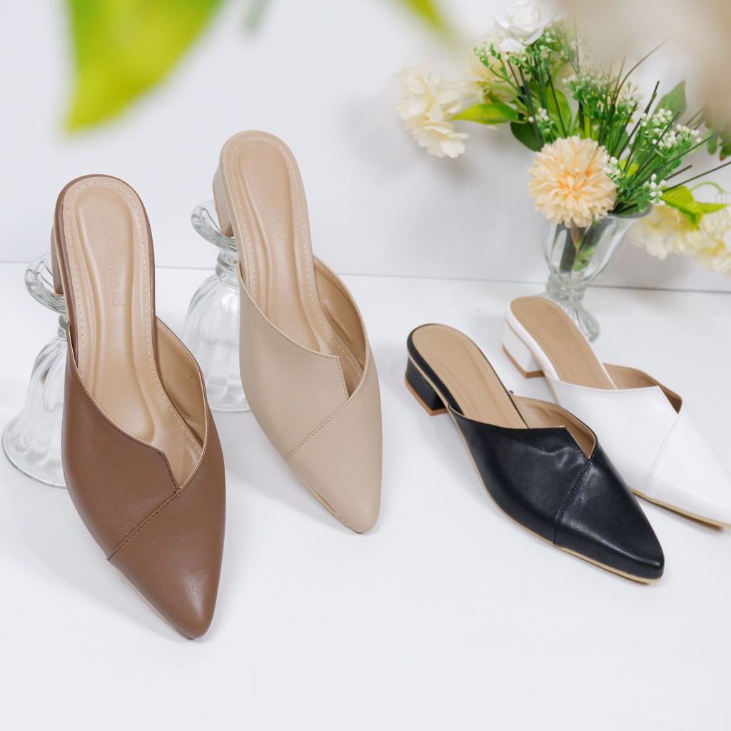 Padushee.id - sepatu wanita || AUREL || heels wanita 3 cm / mules wanita