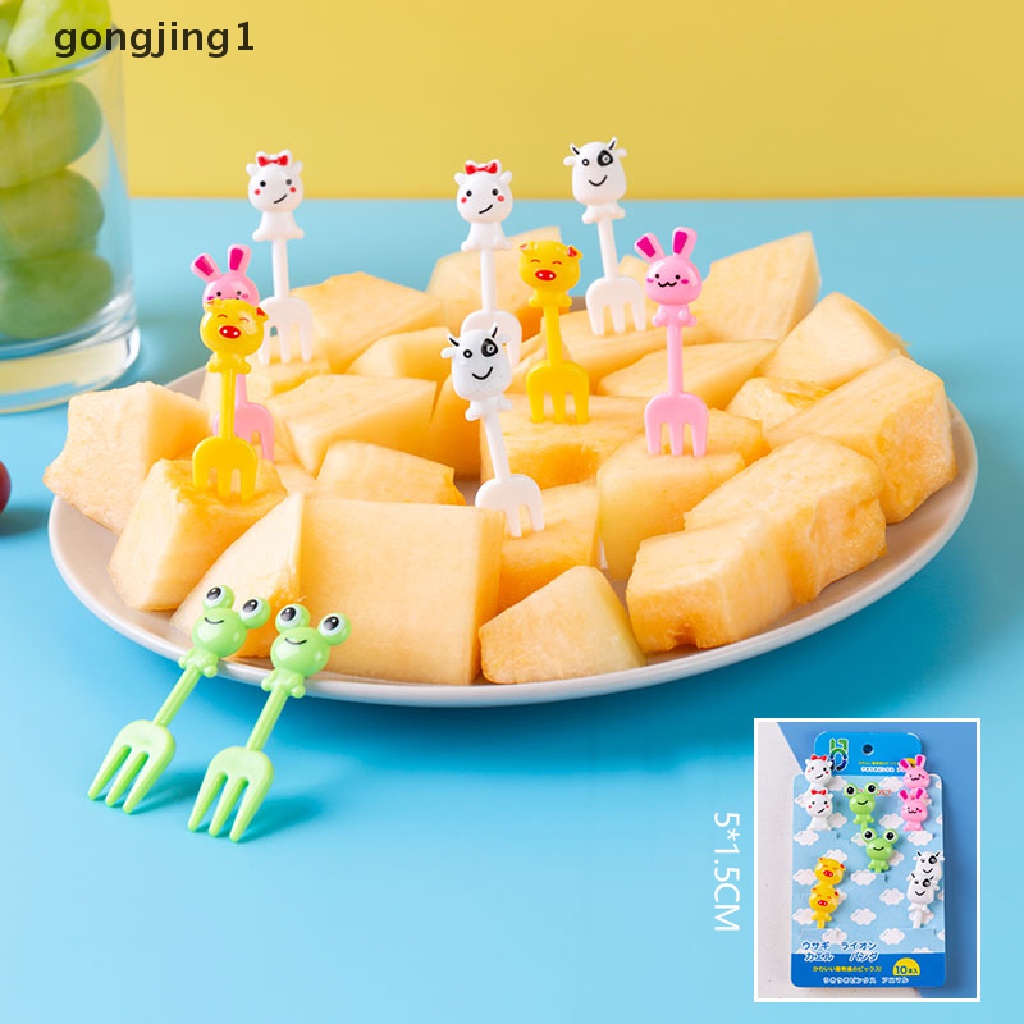 Ggg Kartun Buah Garpu Set Melintir Pesta Prasmanan Dessert Makanan Cocktail Sandwich Stick ID