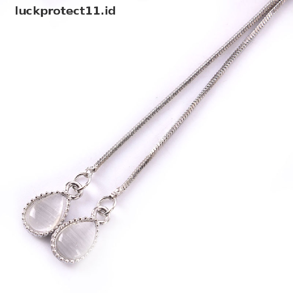 /Fashion Hot//// Sweater Rantai Kupu-Kupu Batu Opal Kalung Panjang Liontin Hadiah Untuk Perhiasan Cewek.