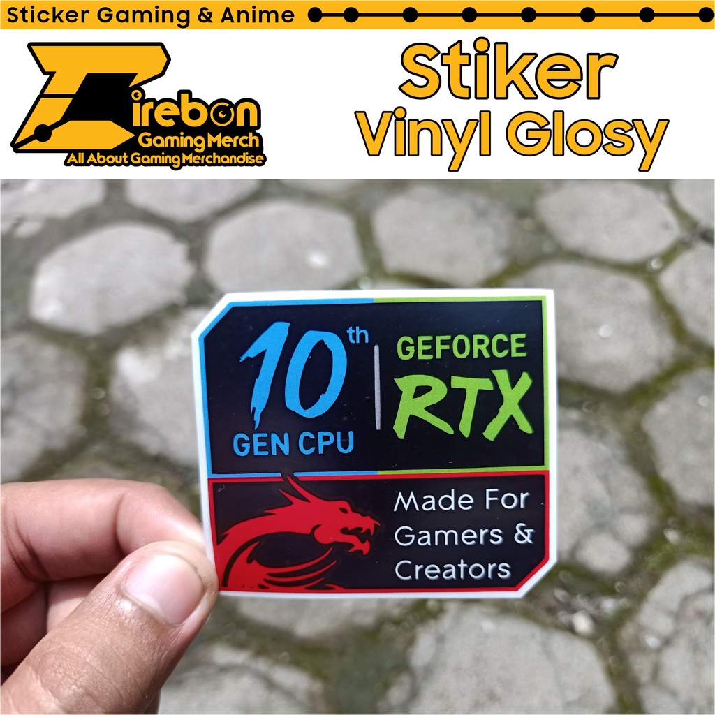 

Stiker MSI Dragon Geforce RTX For Gamers And Creators
