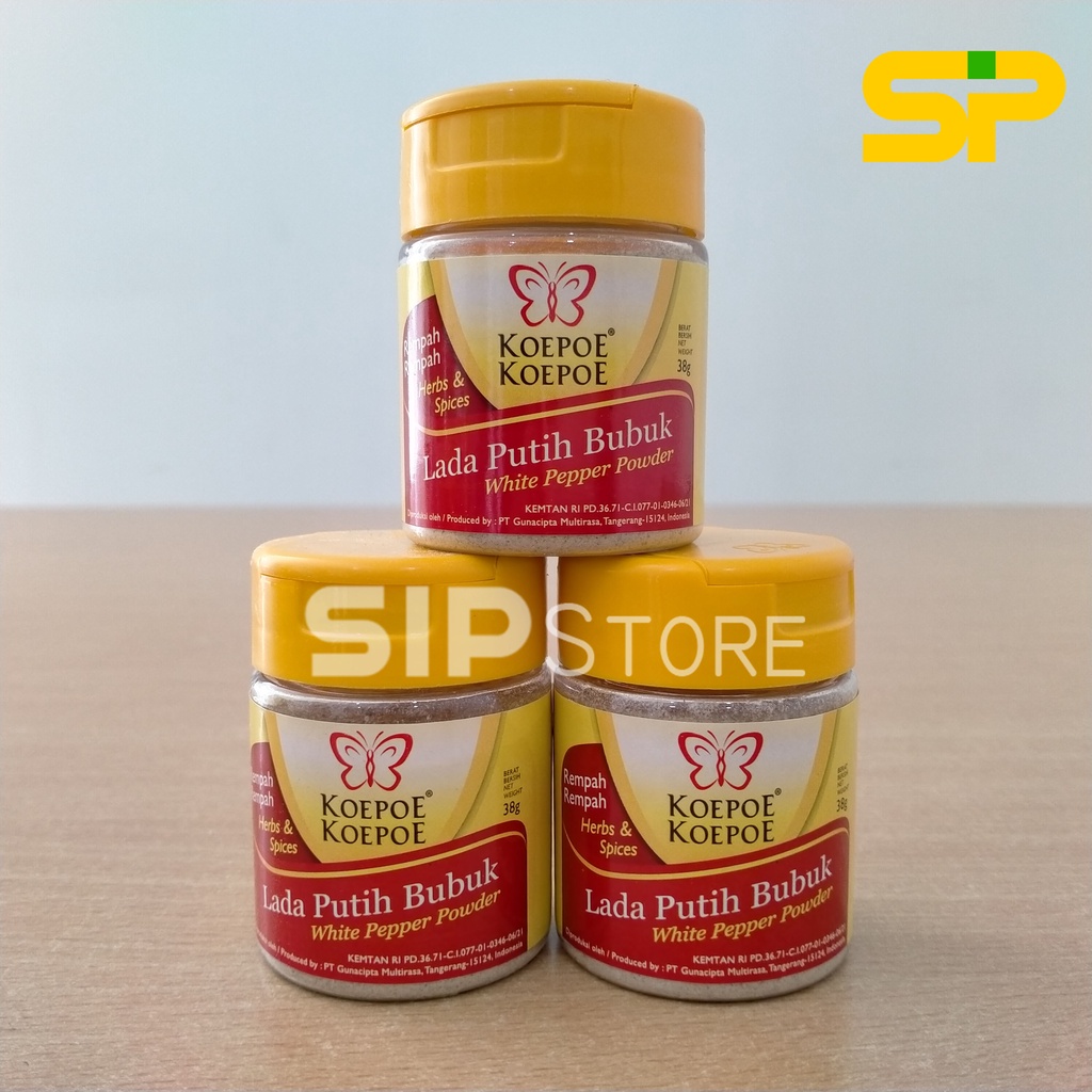 

Koepoe Koepoe Lada Putih Bubuk 38Gr & 85Gr