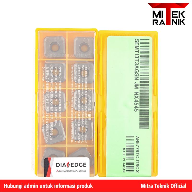 Insert Milling SEMT 13T3 AGSN-JM Mitsubishi Pahat Facemill