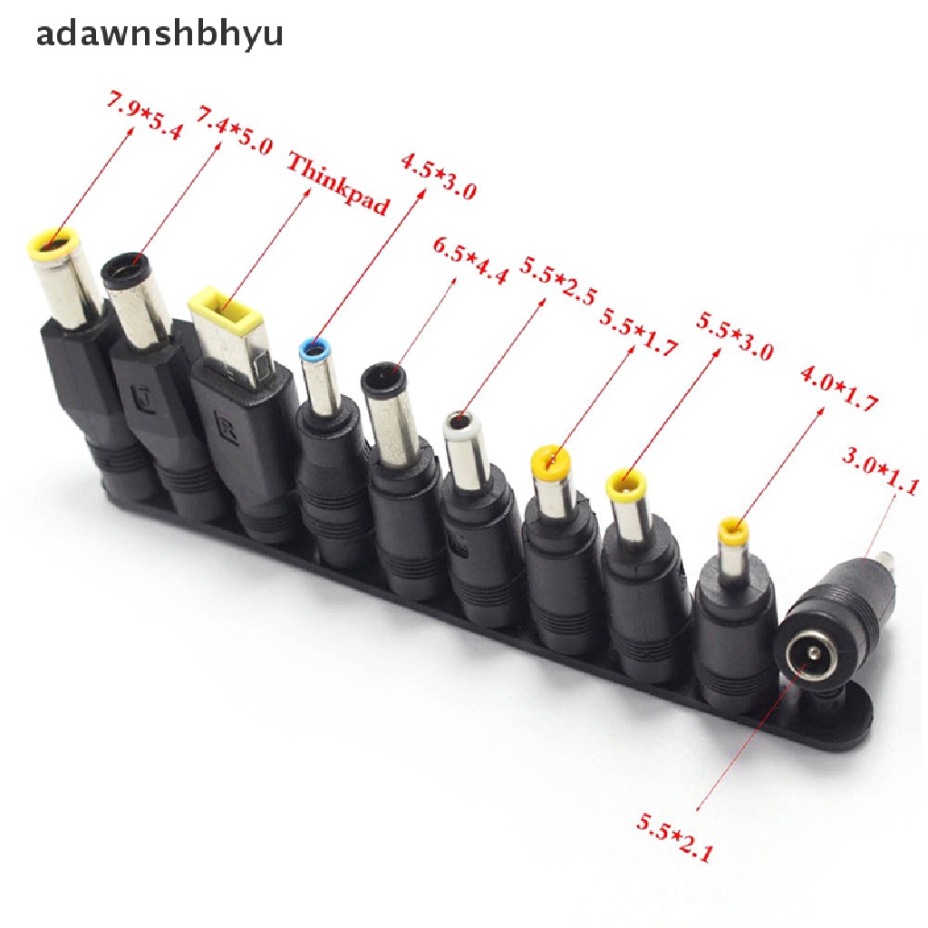 Adawnshbhyu Tips Universal Jack DC 5.5mmx2.1mm Konektor Charger Converter Adaptor Laptop ID