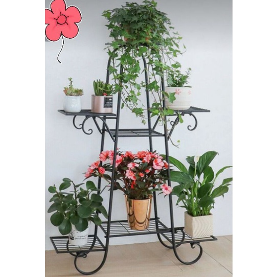 rak bunga besi susun 7