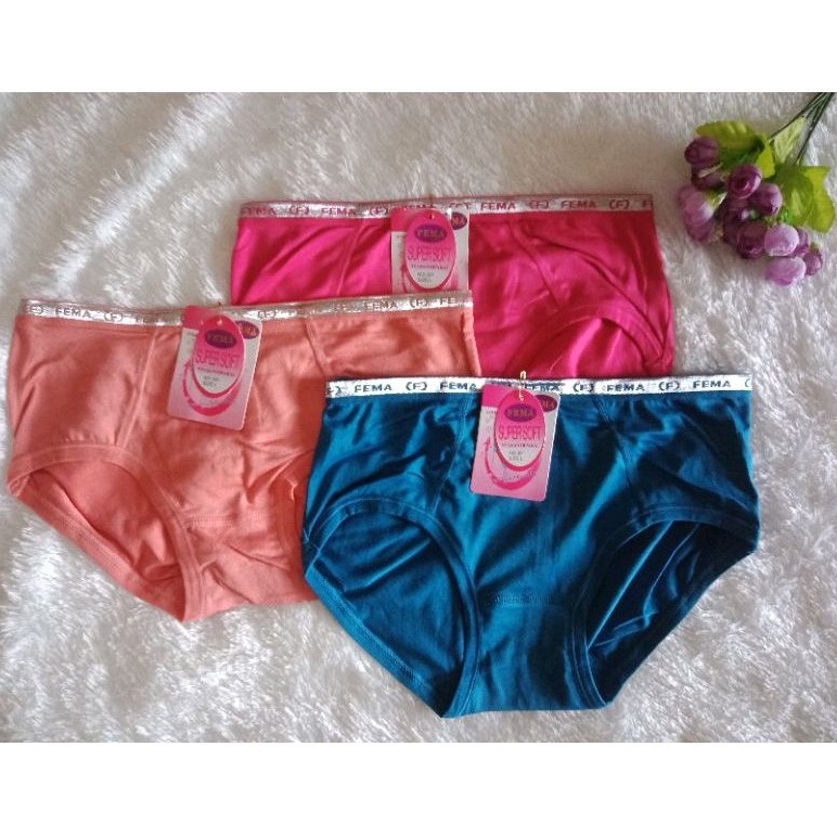 ECER CD Wanita FEMA seri 351 Super Soft/Celana Dalam Cewek Import Nyaman Dipakai.