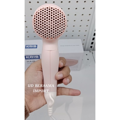 KRIS Travel Hair Dryer/Pengering Rambut/Hair Dryer Lipat - Pink