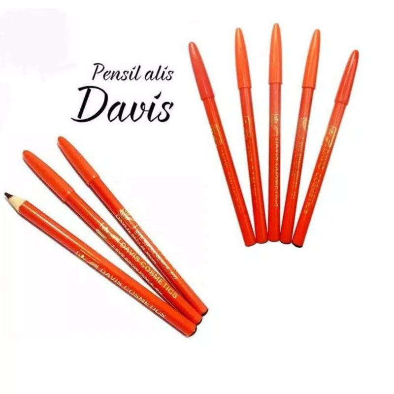 Pensil Alis Davis Coklat Murah Selusin isi 12pcs Original Eyebrow BPOM