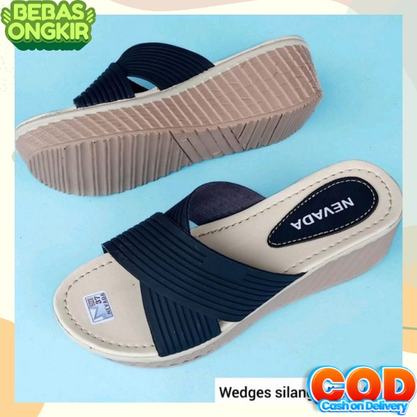 Wedges Wanita Import Korea Tahu Premium Empuk Kaca Impor Tinggi Terbaru Wejes Widges Style Terpopule