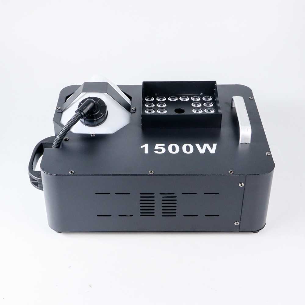 Lampu Dekorasi Panggung dengan efek asap RGB disco SHOW TIME Sistem Fogger Panggung Stage DMX 1500W LED Fog Machine/Wireless Remote DMX512 Smoke Machine With 24x9W RGB LED Lights/Professional Stage Pyro Vertical LED Fogger