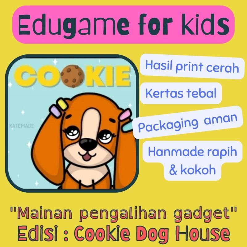 KATEMADE PAPER DOLL MAINAN KERTAS COOKIE DOG HOUSE BP BP AN KERTAS VIRAL BEBEK VIRAL