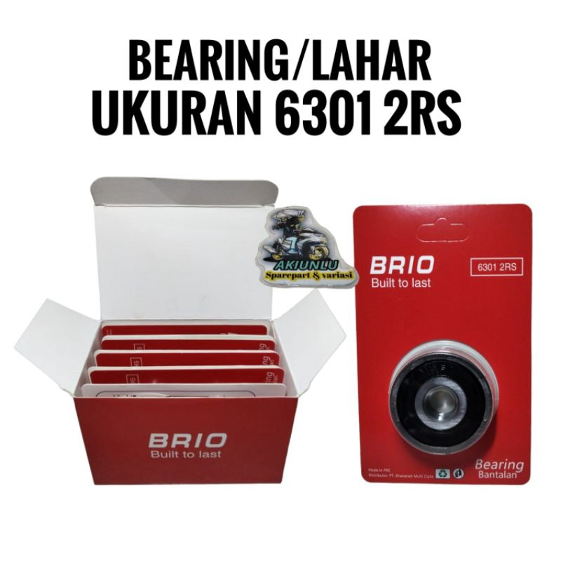 [ HARGA GROSIR ] BEARING/LAHAR BANTALAN RODA 10PCS UKURAN 6301 2RS