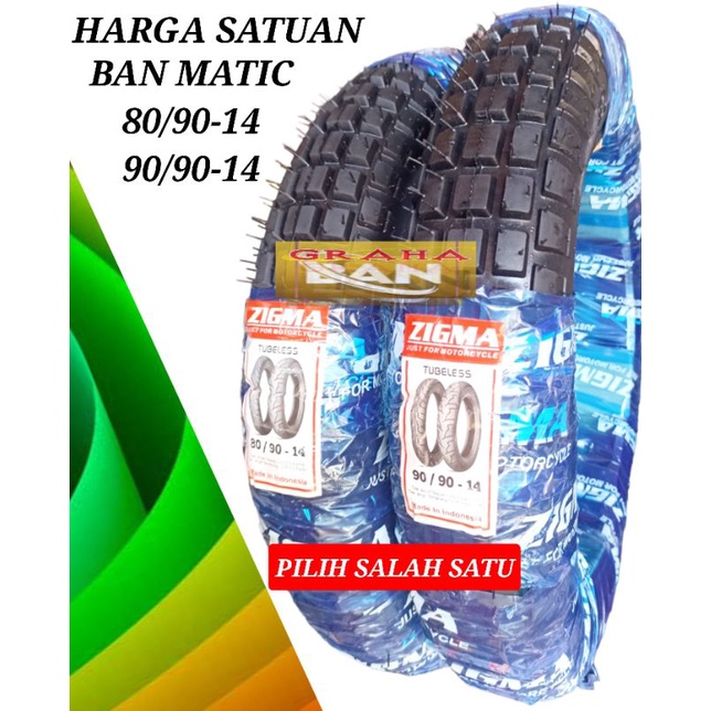 PILIH SALAH SATU BAN MONTOR MATIC TRAIL TUBELES 80/90-14 ATAU 90/90-14 BAN RING 14 BAN METIC TRAIL T