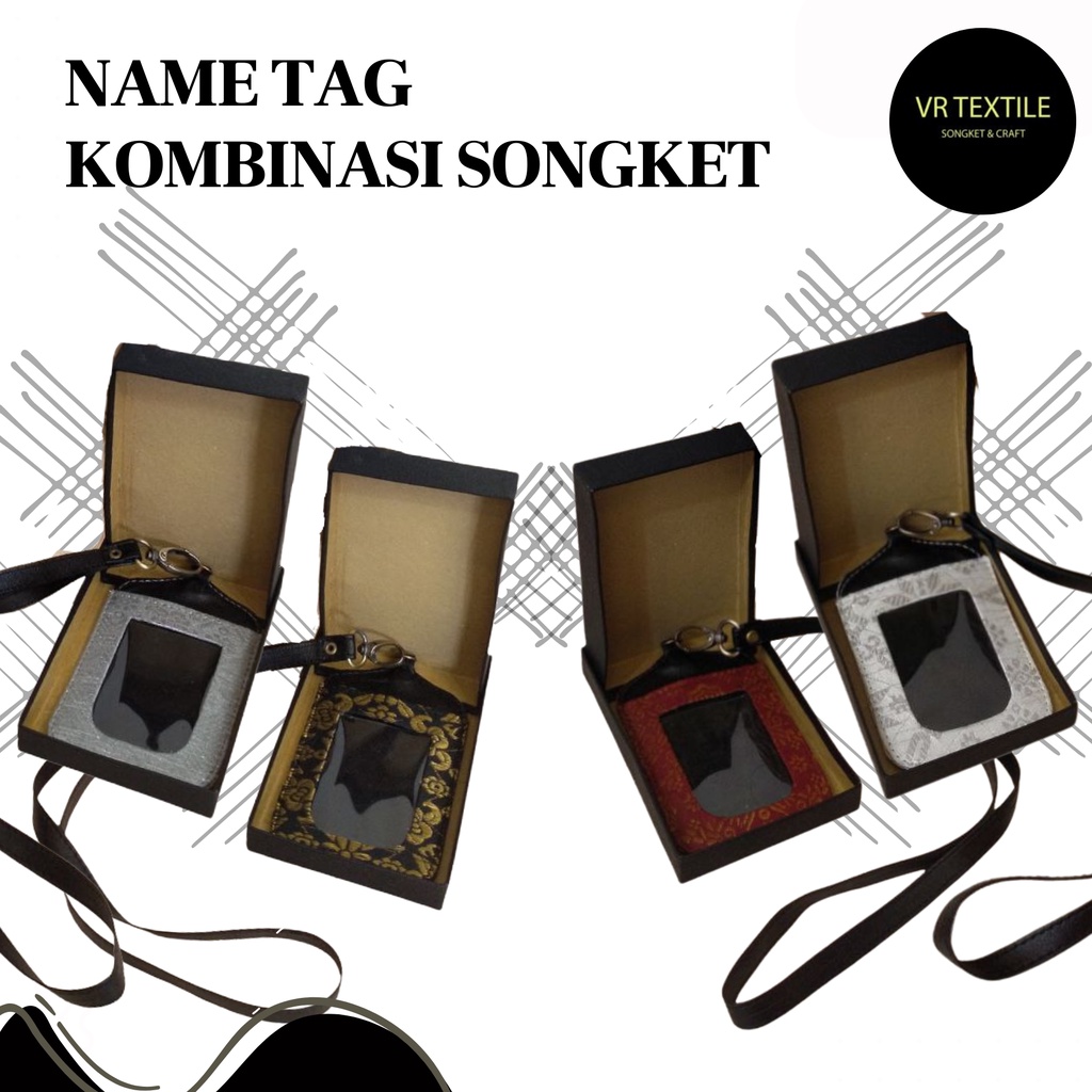 

Name Tag Kombinasi Songket Khas Palembang - VR Textile Palembang