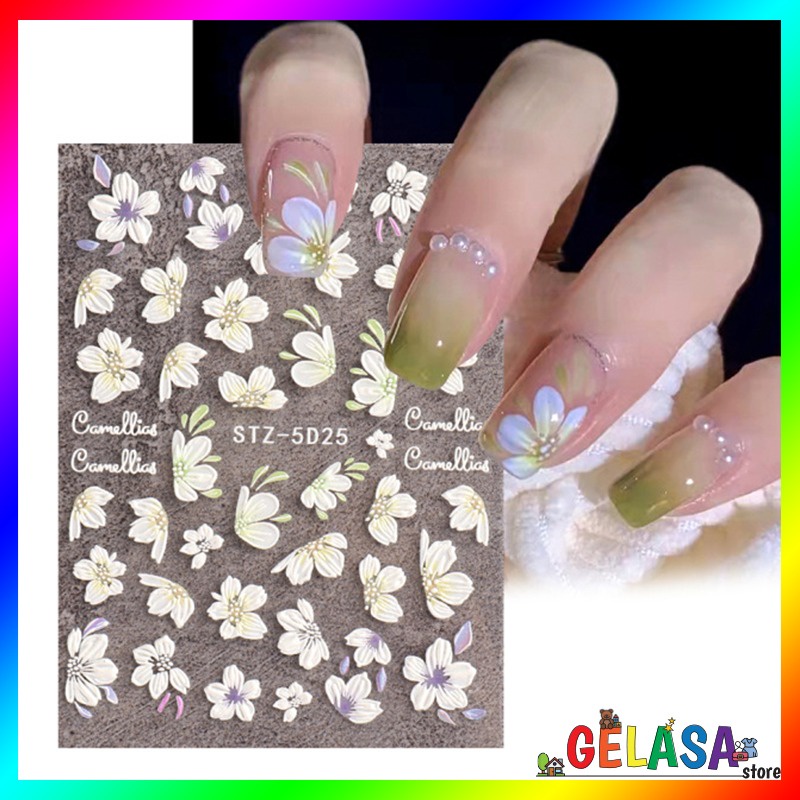 GELASA Premium Stiker Kuku Timbul Nail Sticker 5D STZ5D