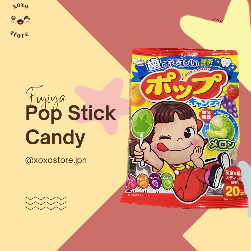 Jual Fujiya Pop Candy 128 gram 20 batang [Grape, Orange, Strawberry