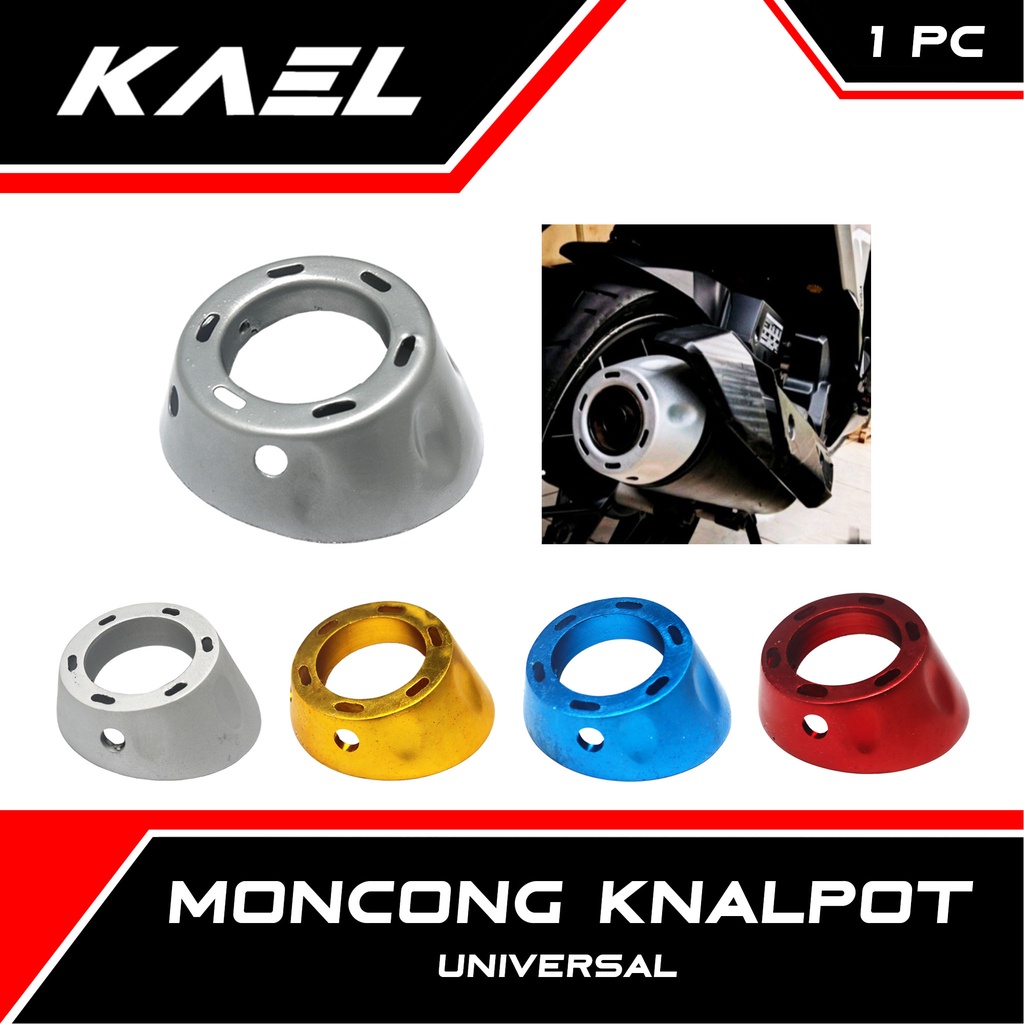 Moncong Knlapot Universal Motor Vario 110 125 150 Old New LED eSP New &amp; PCX &amp; Beat FI F1 Pop eSP Street &amp; NMAX &amp; Lexi &amp; Mio Soul Sporty Smile J M3 Z S &amp; Aerox &amp; PCX &amp; Scoopy Tutup Cover Ujung Kenalpot End Muffler Corong Encup